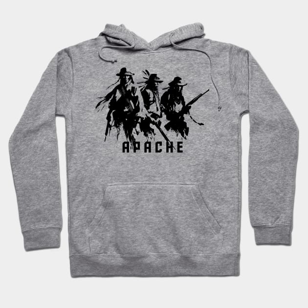 Apache indian silhouette Hoodie by Turbo29